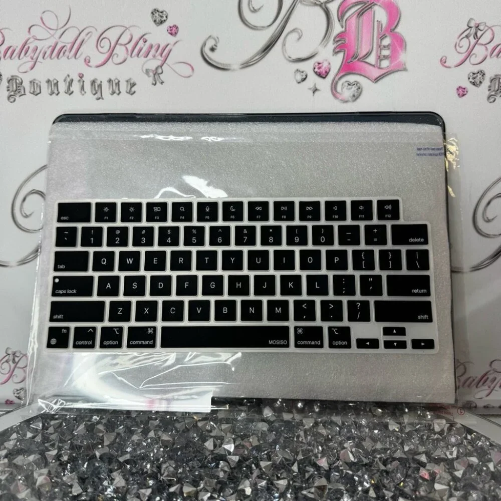 Mosiso laptop case hard sparkly glitter black Protective Hard Case Mac book